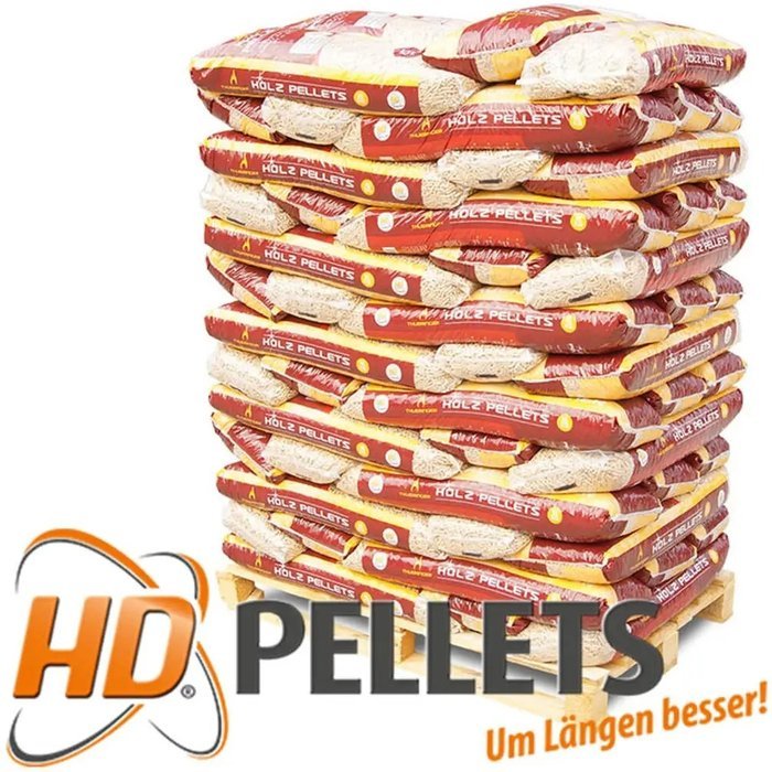THÜRINGER HD Holzpellets 6mm ENplusA1, 65 x 15kg Palette